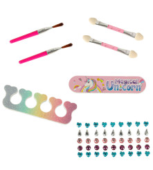 Set Machiaj Pentru Fetite Model Unicorn cu Oglinda si Accesorii