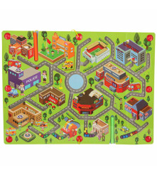 Labirint Magnetic Educațional pentru Copii, Joc Interactiv City Maze cu Bile si Markere Magnetice