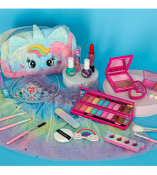 Set de machiaj pentru copii cu tema unicorn, 22 elemente, pentru fetite 3-12 ani
