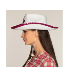 Palarie dama Rodeo Star, Universal, Alb-Roz