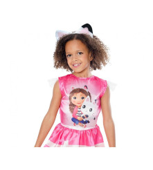 Costum gabby's dollhouse pentru copii, rochie cu bentita, marime XXS (2-3 Ani)
