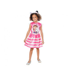 Costum gabby's dollhouse pentru copii, rochie cu bentita, marime XXS (2-3 Ani)