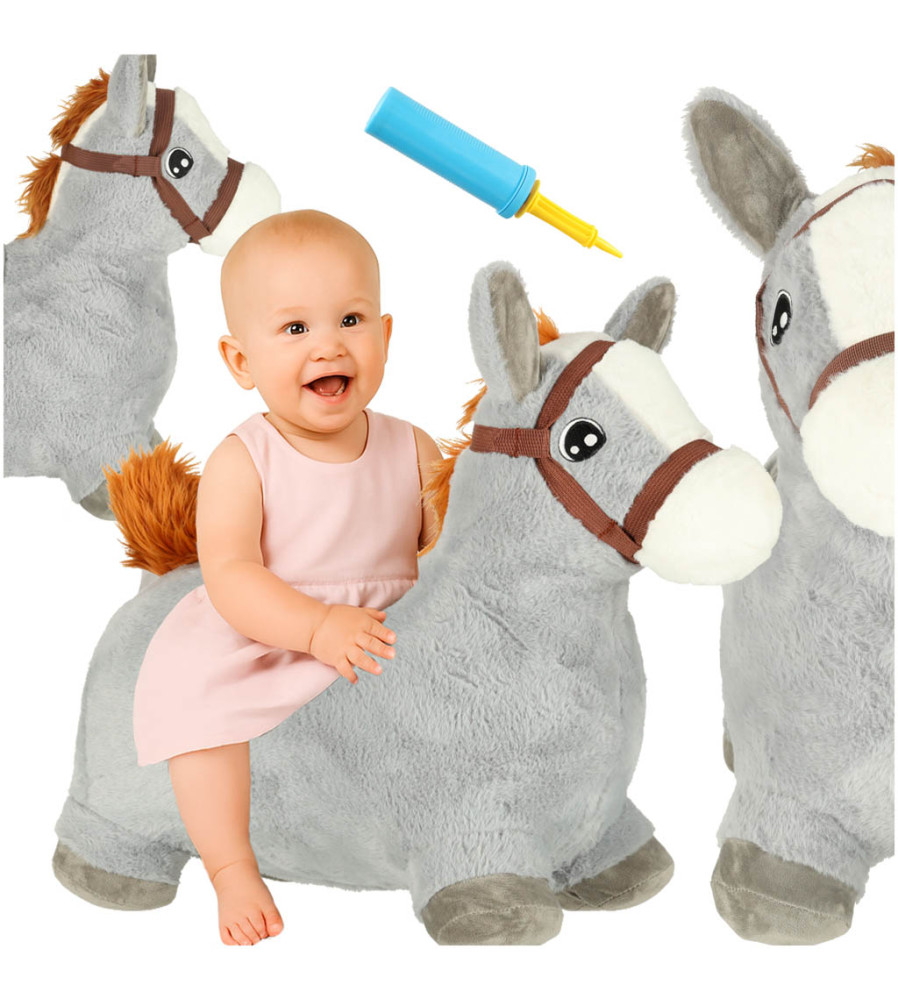 Calut Saltaret Gonflabil pentru Copii, Acoperit cu Plus, Cu Pompa Inclusa