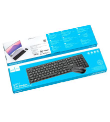 Kit Tastatura si Mouse Wireless HOCO GM17, Design Ergonomic, Negru