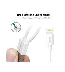 Cablu Lightning USB US155, incarcare Rapida si Transfer de Date pentru iPhone, iPad, iPod