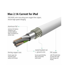 Cablu Lightning USB US155, incarcare Rapida si Transfer de Date pentru iPhone, iPad, iPod