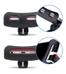 Suport universal tetiera auto pentru telefon si iPad 4 – 11 inch, rosu