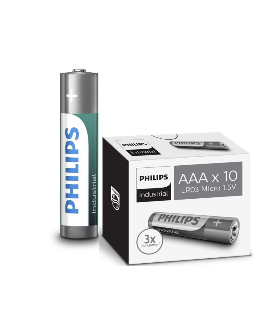 Baterie AAA Philips Industrial 1.5V Alkaline (10 bucati)