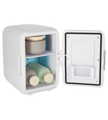 Mini frigider electric portabil 4L, cu racire si incalzire, alb