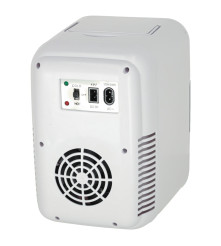 Mini frigider electric portabil 4L, cu racire si incalzire, alb