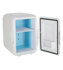 Mini frigider electric portabil 4L, cu racire si incalzire, alb
