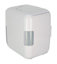 Mini frigider electric portabil 4L, cu racire si incalzire, alb