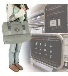 Geanta voiaj bagaj mana avion 39 x 18 x 30 cm gri