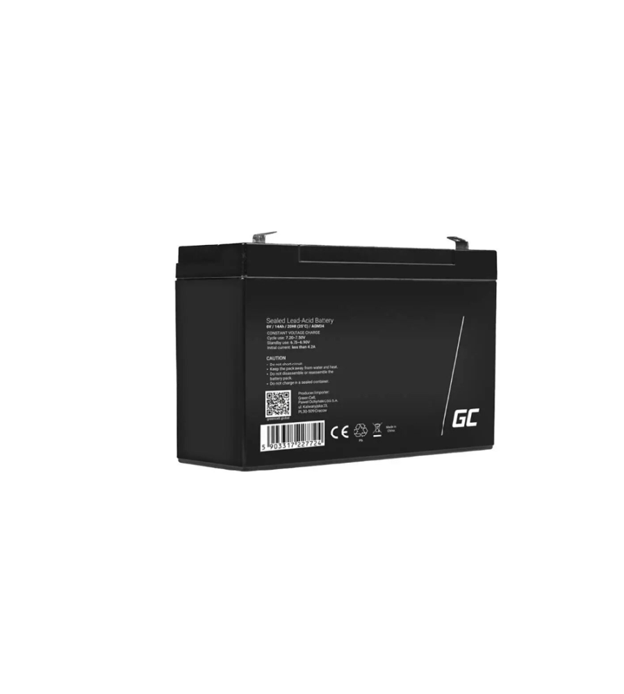 Acumulator stationar 6V 14Ah F1 AGM Green Cell AGM34