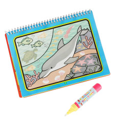 Carte de colorat pentru copii, marker magic cu apa