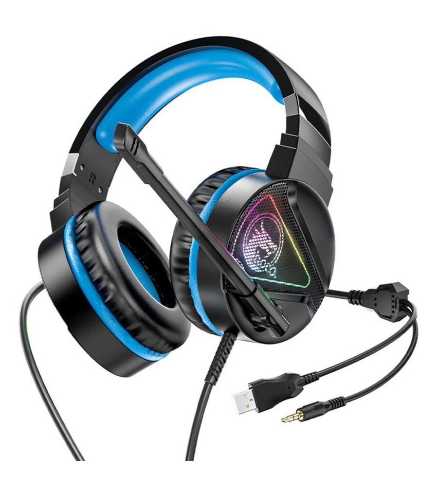 Casti Gaming LED cu Microfon Omnidirecțional HOCO W104 Drift