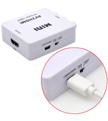 Mini Convertor RCA AV la HDMI Upscaler 720/1080p