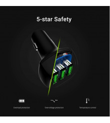 Incarcator Auto 3 x USB Rapid GREEN CELL PowerRide 54W