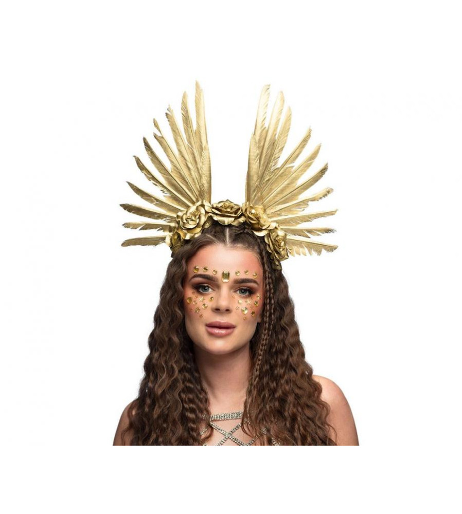 Tiara Halo Crown Stella aurie din plastic