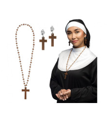 Set Colier si Cercei Calugarita, Accesorii Costum