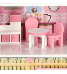 Casuta Papusi Lemn Roz Lulilo Papilio Dollhouse 80 cm