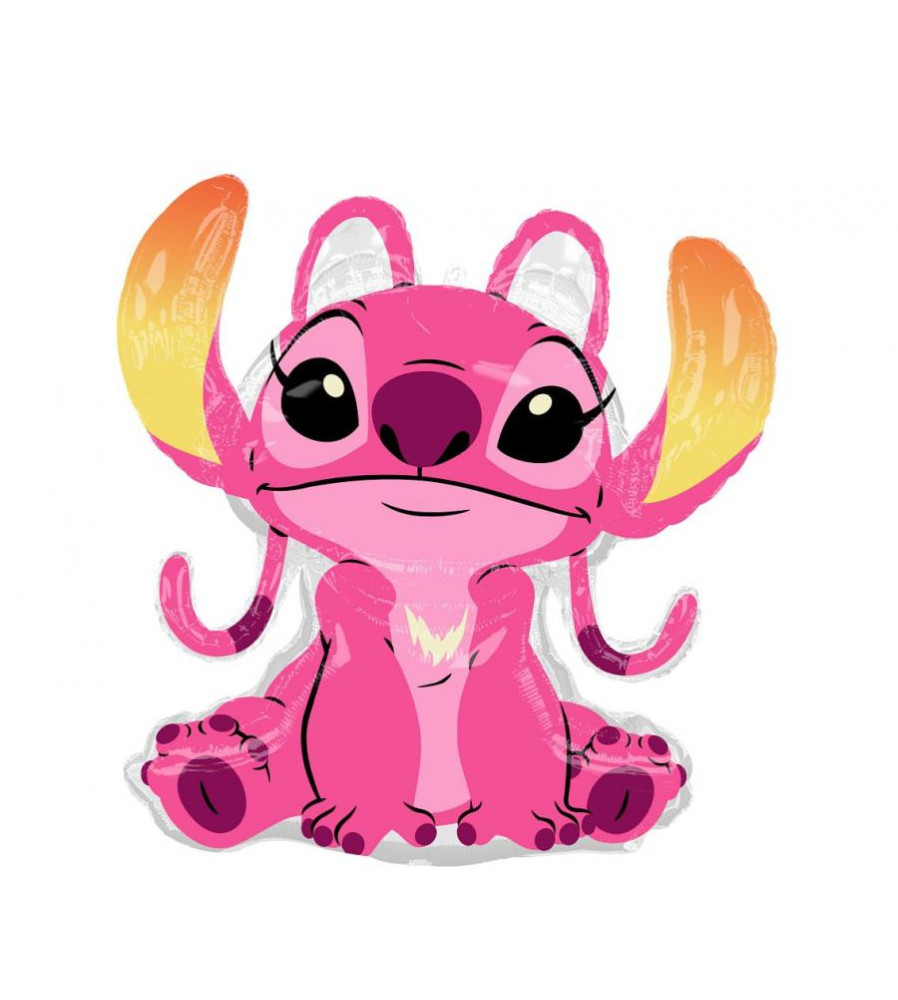 Balon folie model Angel (Stitch) 66 x 68 cm roz