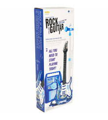 Chitara electrica pentru copii cu amplificator, microfon si stand