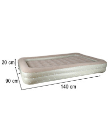 Saltea gonflabilă pentru copii din 2 piese, cu pompa manuala 140 x 90 x 20 cm