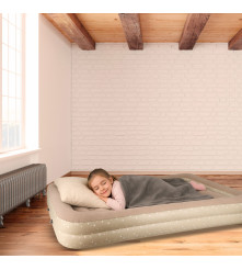Saltea gonflabilă pentru copii din 2 piese, cu pompa manuala 140 x 90 x 20 cm