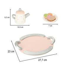 Set Lulilo din lemn pentru servirea ceaiului și cafelei