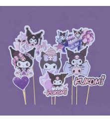 Set 8 toppere Kuromi pentru tort 5–10 cm