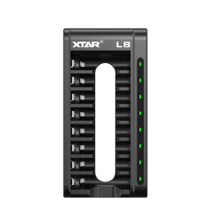 Incarcator inteligent Xtar L8, 8 sloturi, USB-C, QC3.0