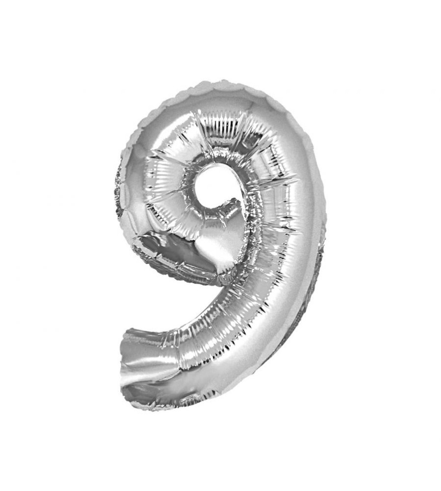 Balon Folie Cifra 35 cm Argintiu