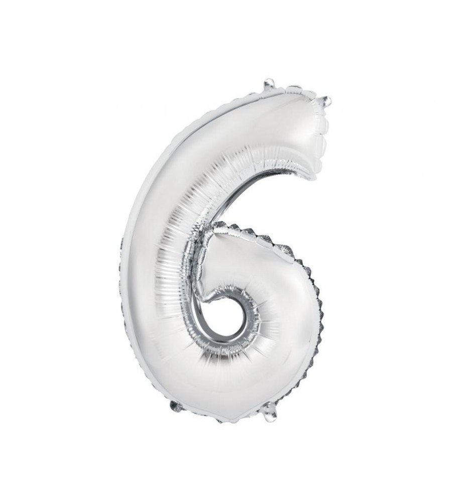 Balon Folie Cifra 35 cm Argintiu
