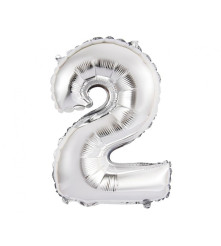 Balon Folie Cifra 35 cm Argintiu
