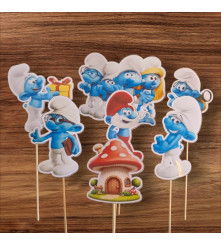 Set 7 Toppere model Strumfi 5-10 cm Decor Petrecere