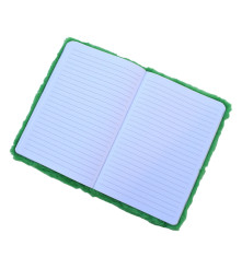 Caiet cu Blanita verde model Mos Craciun 22 x 15 cm