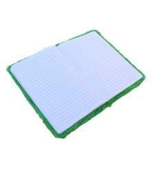 Caiet cu Blanita verde model Mos Craciun 22 x 15 cm