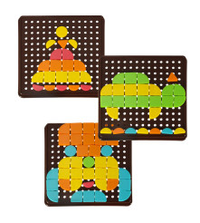 Puzzle creativ mozaic din 170 piese forme geometrice pentru copii