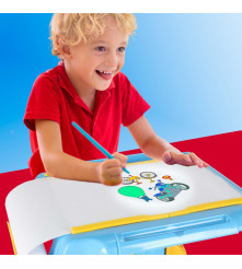 Proiector pentru desen, masa educative pentru copii cu markere și creioane (albastru)