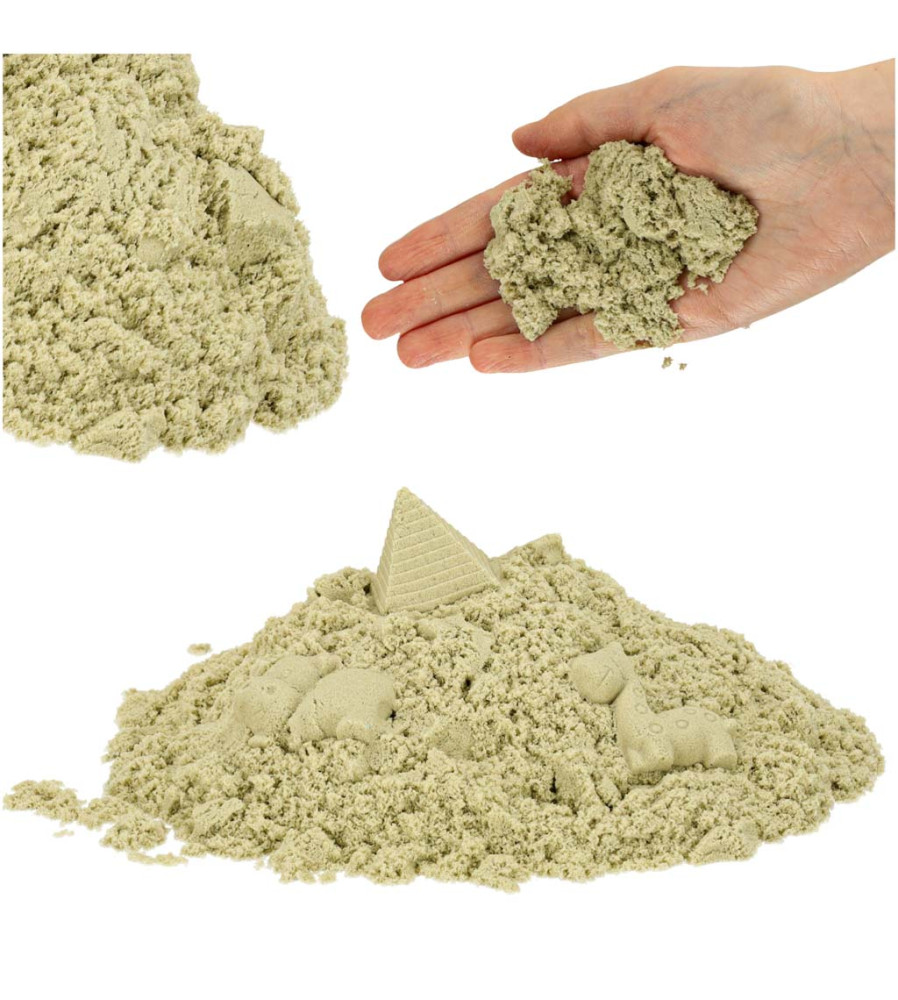 Nisip kinetic modelabil pentru copii, bej natural, pachet 1kg