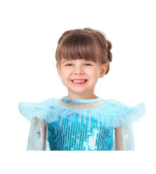 Costum carnaval Blue lady pentru copii, marime 110/125 cm (4-6 ani)