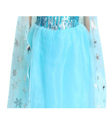 Costum carnaval Blue lady pentru copii, marime 110/125 cm (4-6 ani)