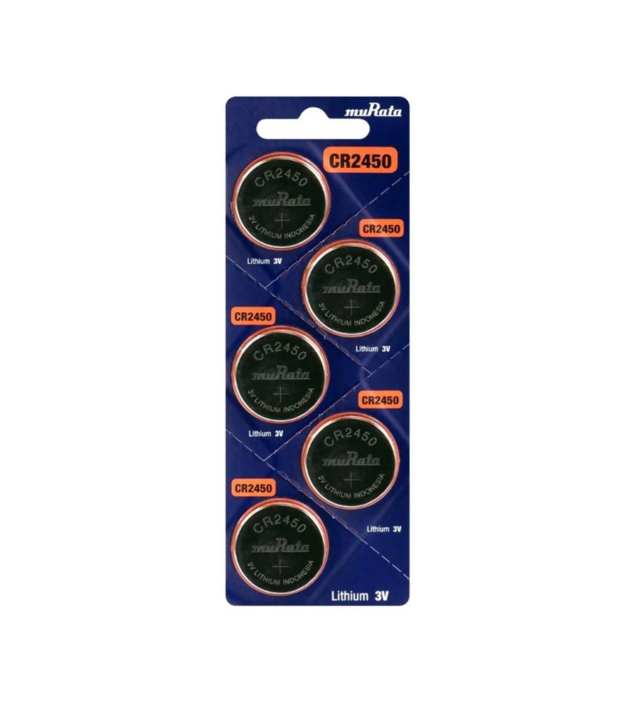 Set 5 baterii litiu Murata CR2450 3V 610mAh
