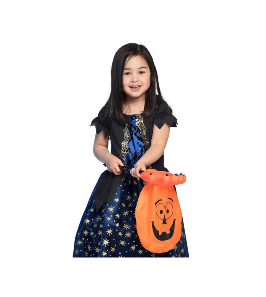Geanta cu maner "Trick or Treat" pentru copii, model Dovleac
