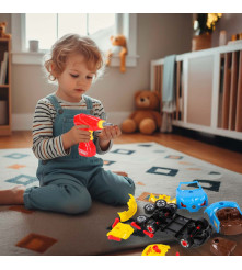 Masina de constructie tip sport 2 in 1 cu lumini si sunete