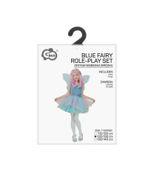 Costum carnaval Zana Albastra cu aripi pentru copii, marime 120/130 cm (7-8 ani)