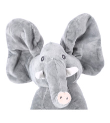 Elefant interactiv din pluș ( Cucu-Bau) gri 30 cm