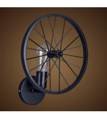 Aplica in forma de roata de bicicleta, stil retro