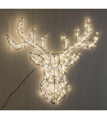 Decoratiune Ren cu LED -uri, din Sarma Metalica, 53×51 cm